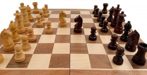 Jeu d'Échecs de voyage magnétique - Échiquier en bois & Pièces d'échecs en bois