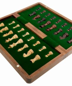 Jeu d'Échecs de voyage magnétique - Échiquier en bois & Pièces d'échecs en bois