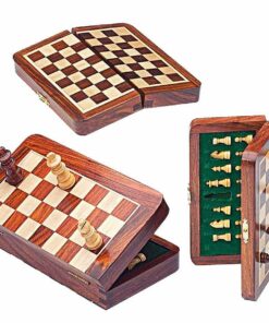 Ensemble Magnétique de Voyage en Bois