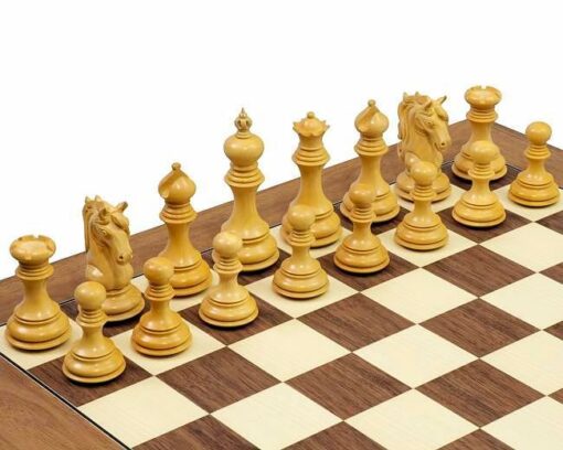 Jeu d'Echecs "Cavalerie" en Bois d'Ebène et Buis