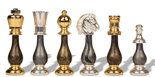 Jeu d'Échecs Fantaisie en Bois et Laiton massif
